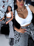Seamless wavy bra V432 - WHITE